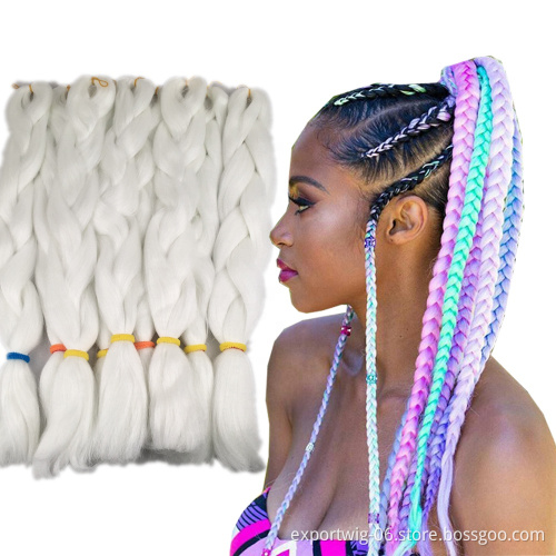 New Arrive 24inch 100g 100% Glowing Synthetic Jumbo Braids Shining Hair In The Darkness